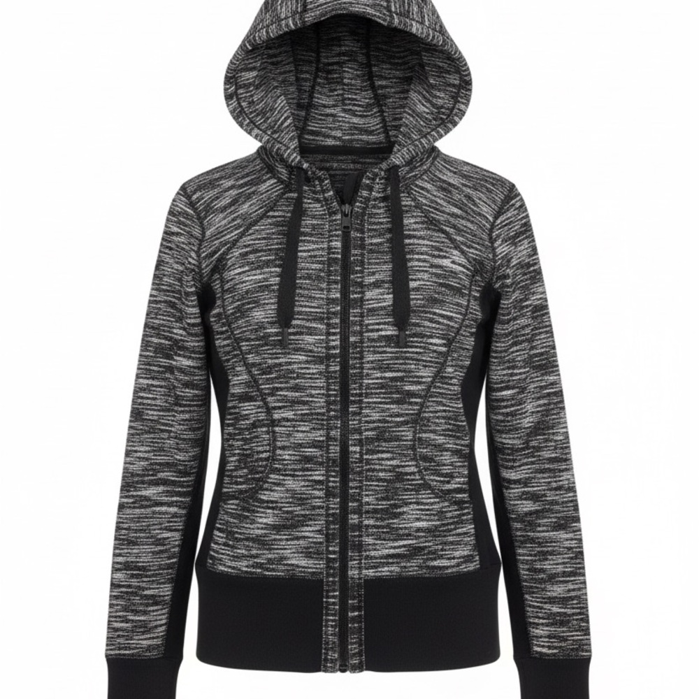 Zella Black and Gray Hooded Jacket